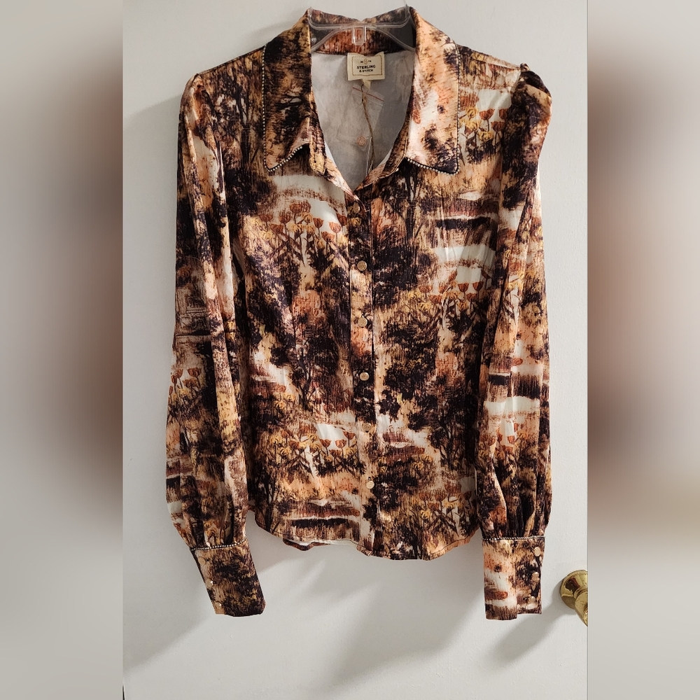 Sterling & Stitch Western Inspired Shirt , Size XL